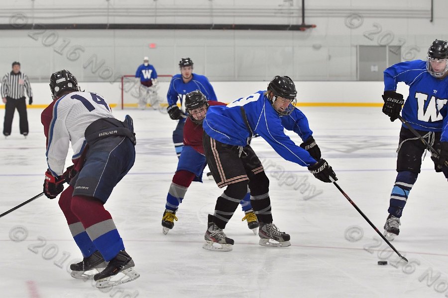 Wheaton College Men\'s Ice Hockey vs Middlesex Community College. - Photo By: KEITH NORDSTROM